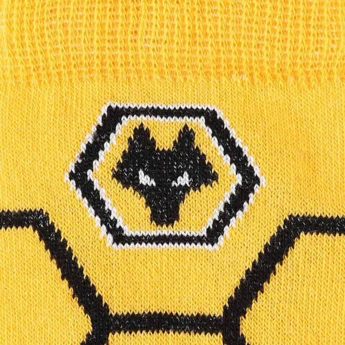 Wolverhampton Wanderers Store | Shop Official Hexagon Geo Sock – Gold – Junior Wolves Gear